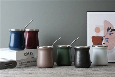 Чашка для чаю Mate з двома стінками Чашка для чаю Mate з нержавіючої сталі